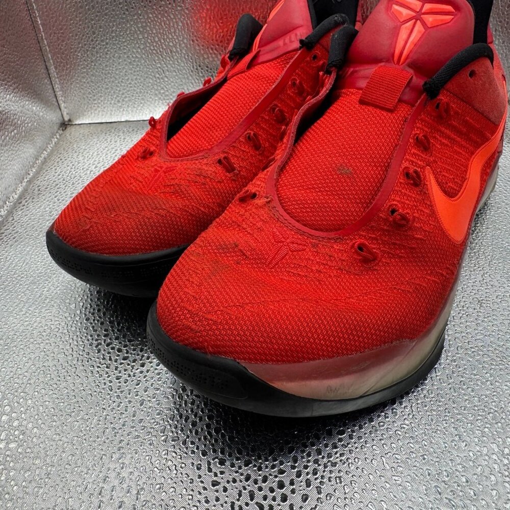 Size 7 Nike Mens Kobe AD University Red Black Logo Basketball Shoes 852425-608 - Picture 4 of 12